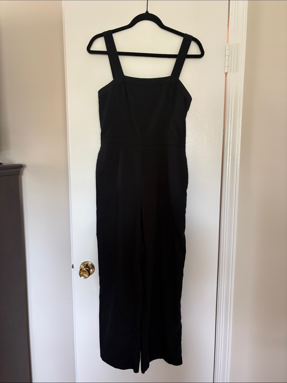 Abercrombie & Fitch Black Strappy Wide-Leg Jumpsuit